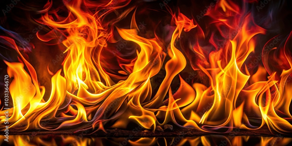 A fiery blaze dances in the darkness, its tendrils reaching skyward, an incandescent spectacle of intense heat and mesmerizing movement. A fiery blaze dances in the darkness, its tendrils reaching skyward, an incandescent spectacle of intense heat and mesmerizing movement.