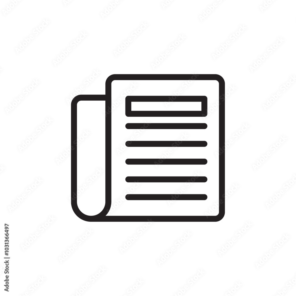 Newsletter icon Thin line flat illustration Newsletter icon Thin line flat illustration