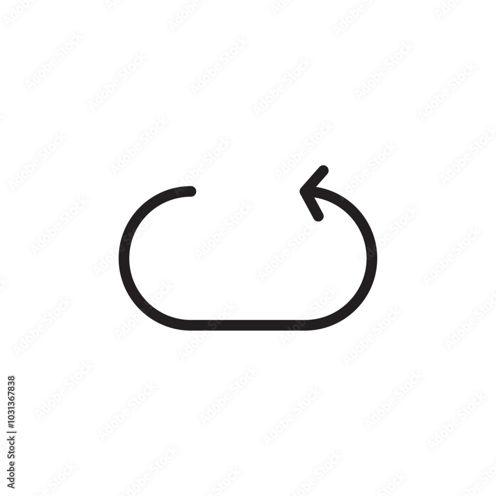 Reset icon Thin line flat illustration Reset icon Thin line flat illustration