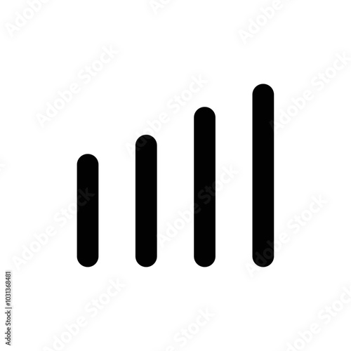 Signal Icon Thin line flat illustration