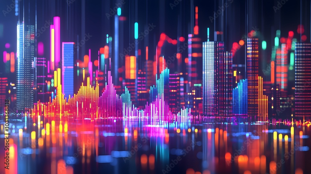 Neon Cityscape. Neon Cityscape.