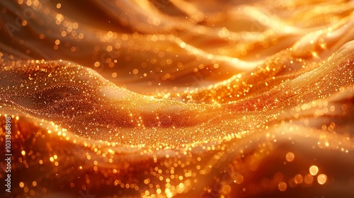 Golden Glitter Texture Background: Shimmering Abstract Design