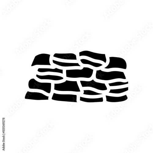 sandbags disaster glyph icon vector. sandbags disaster sign. isolated symbol illustration