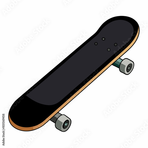 skateboard isolated on white background