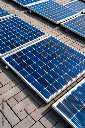 A top view of solar panel advancements in agriculture, where solar energy is used to power automated irrigation systems and farm machinery