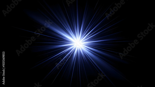 Bright Light Burst on Dark Background