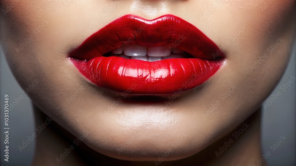 Sensual lips with a hint of a smile and glossy lipstick, seductive, alluring, beauty, elegance, feminine, mouth, lips Sensual lips with a hint of a smile and glossy lipstick, seductive, alluring, beauty, elegance, feminine, mouth, lips