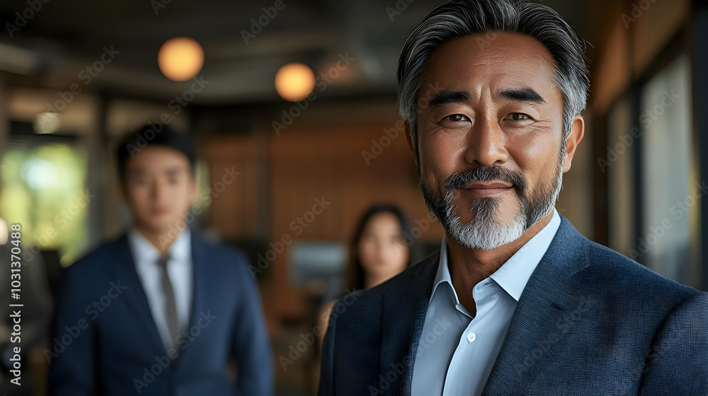 Professional group portrait in a modern office setting. Professional group portrait in a modern office setting.