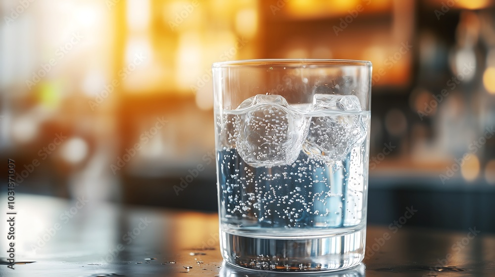 Sparkling Water in Glass Sparkling Water in Glass