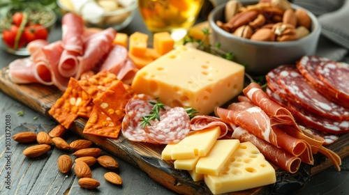 Variety of Keto Snack Options on a Serving Board