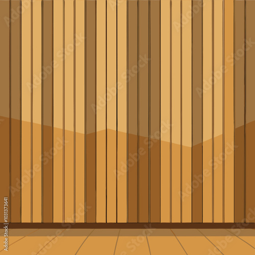 Modern Wall Design with Vertical Wooden Panels in Warm Beige Pine