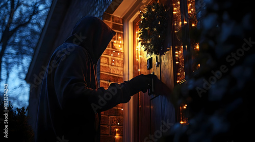 A hooded figure approaches ...