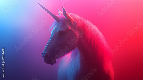 A mystical unicorn silhouet...