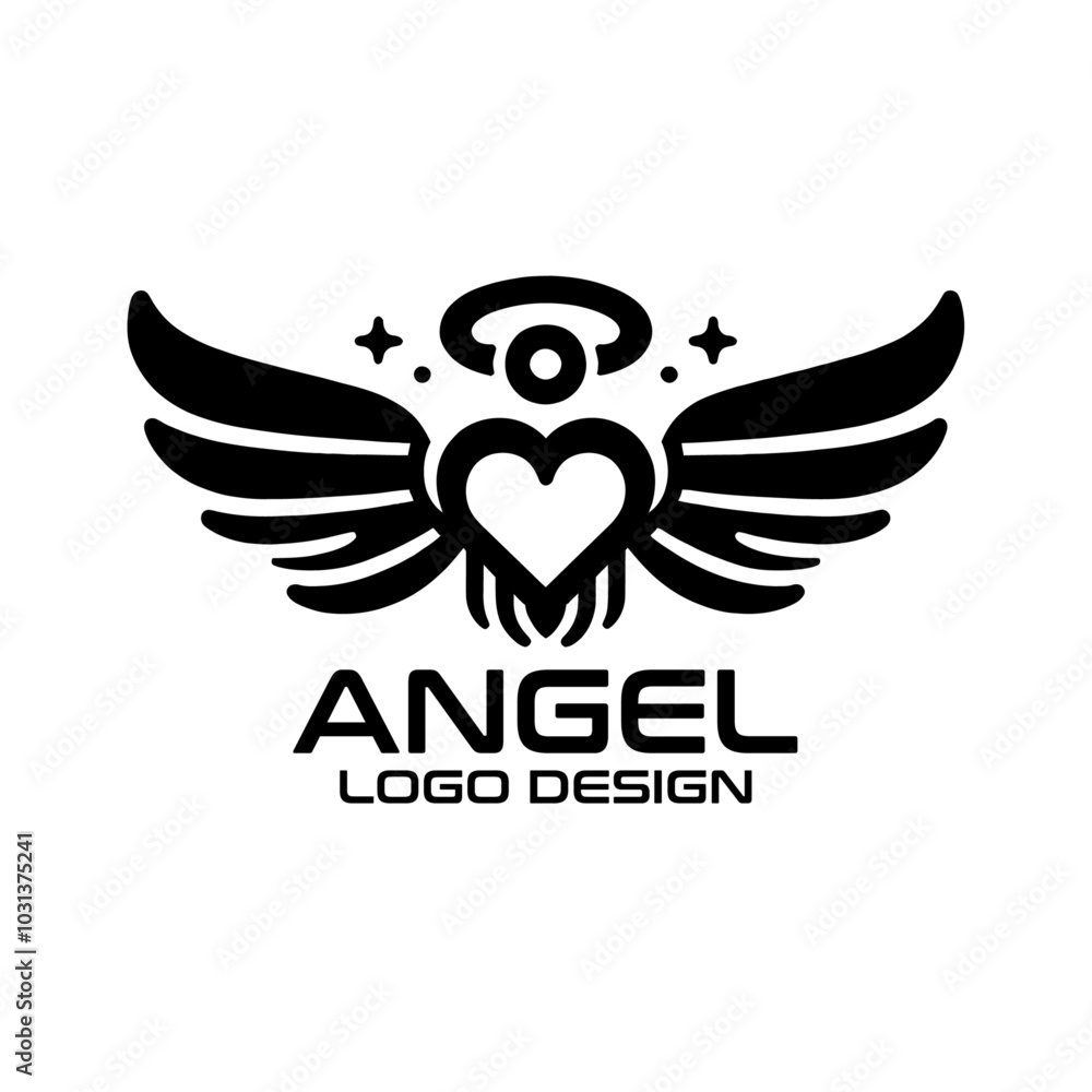 Obraz premium Angel Vector Logo Design