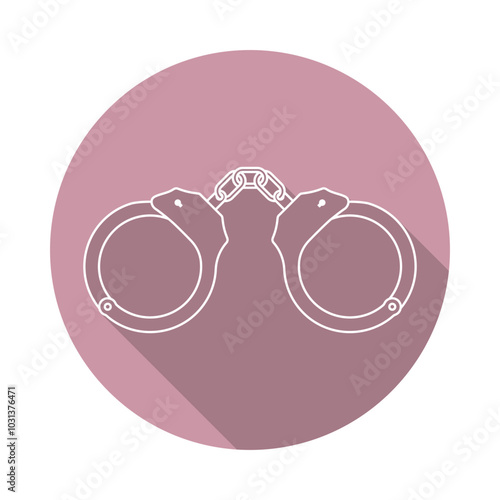 Handcuffs line icon. Law And Justice Symbol. Vector Illustration.