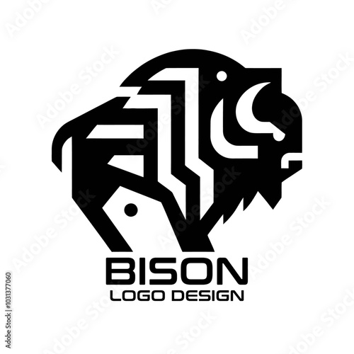 Bison Vector Logo Design photo