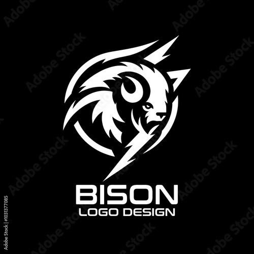 Bison Vector Logo Design photo