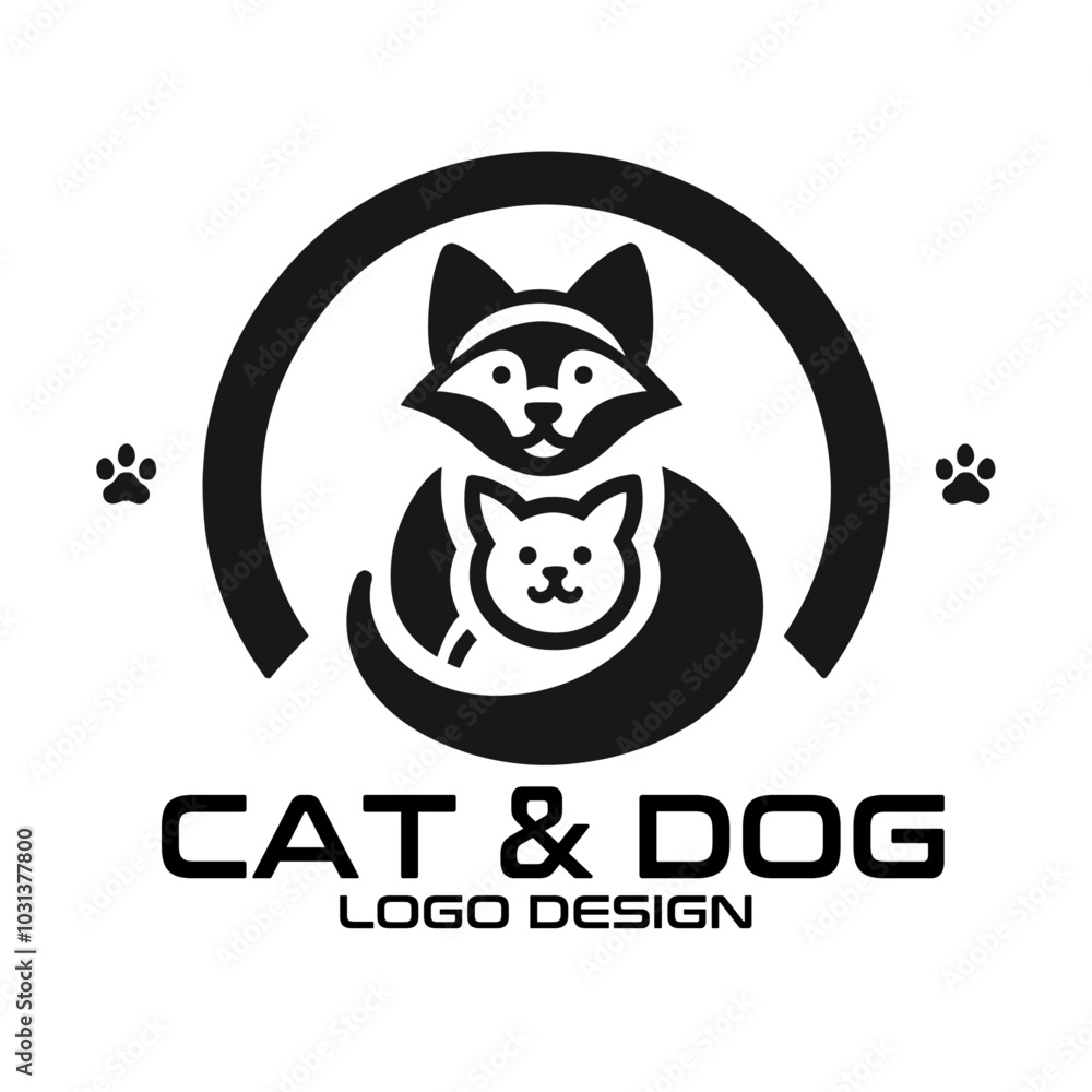 Cat And Dog Vector Logo Design Cat And Dog Vector Logo Design
