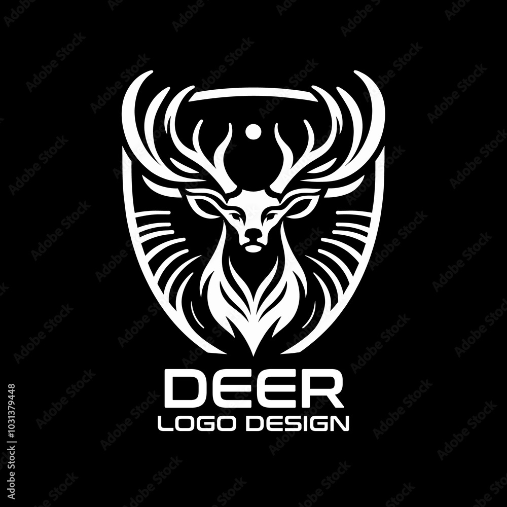 Deer Vector Logo Design Deer Vector Logo Design