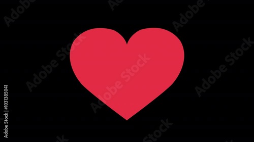 Heart icon beating animation. With alpha.