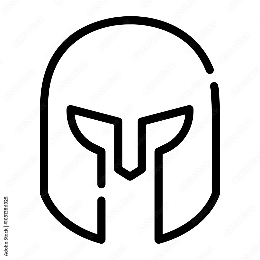 Fototapeta premium helmet Line Icon