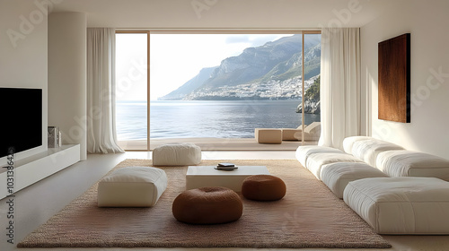 Modern living room with a s...