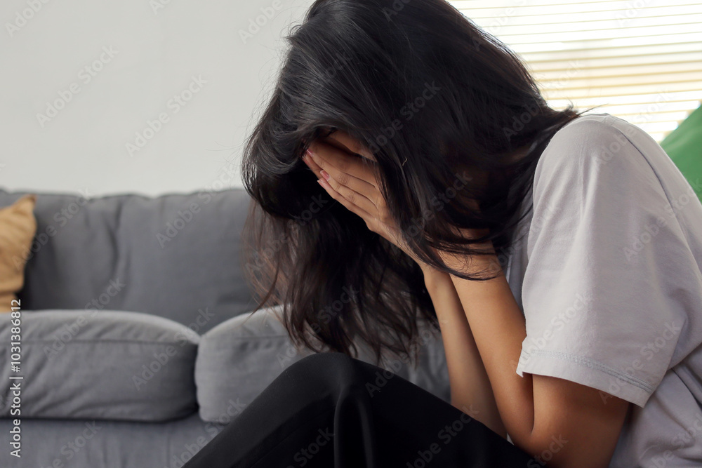 Depression Woman Crying While Sitting on The Floor
Depression Woman Crying While Sitting on The Floor