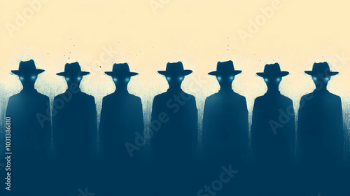 Mysterious figures in hats ...