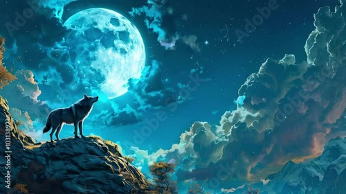 Moon Wolf Searching for the Treasure of the Sky photo