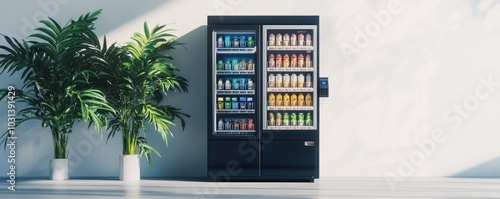 Modern Vending Machine in a Minimalist Setting