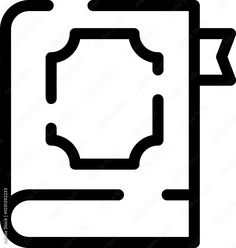 Rounded Stroke BOOK Icon Rounded Stroke BOOK Icon