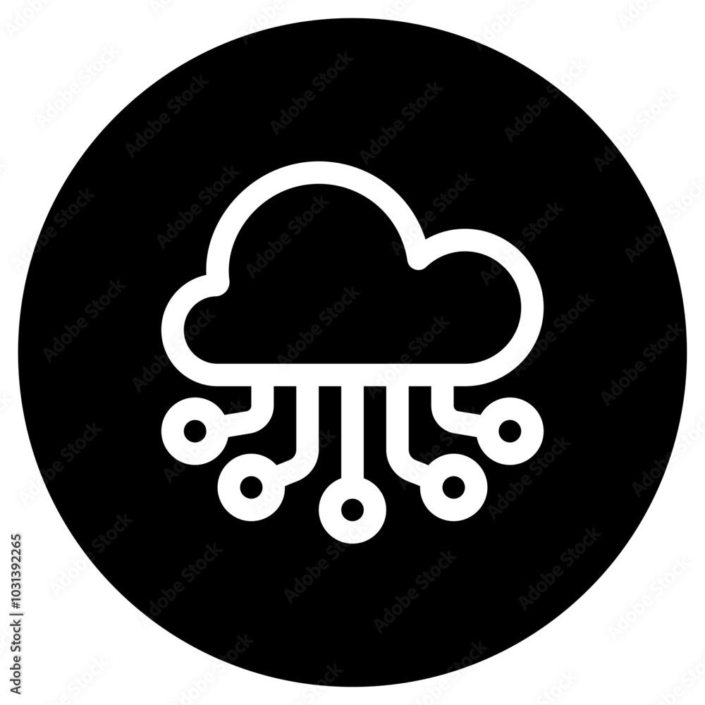 Editable cloud network, computing vector icon. AI technology, artificial intelligence, computer. Part of a big icon set family. Perfect for web and app interfaces, presentations, infographics, etc Editable cloud network, computing vector icon. AI technology, artificial intelligence, computer. Part of a big icon set family. Perfect for web and app interfaces, presentations, infographics, etc
