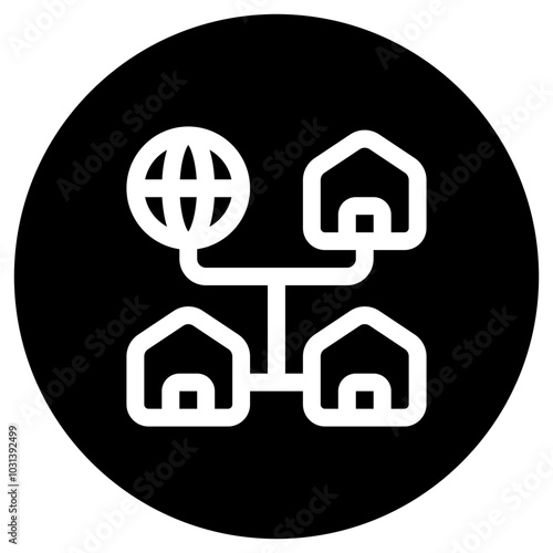 Editable local, home, network, LAN, connection vector icon. Remote work, job, profession, freelance. Part of a big icon set family. Perfect for web and app interfaces, presentations, infographics, etc