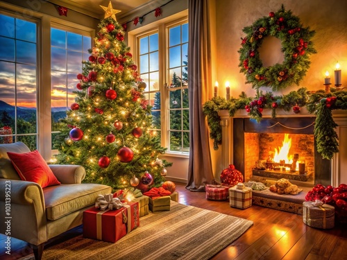 Enchanting Christmas Morning at Home with Cozy Decor and Gifts