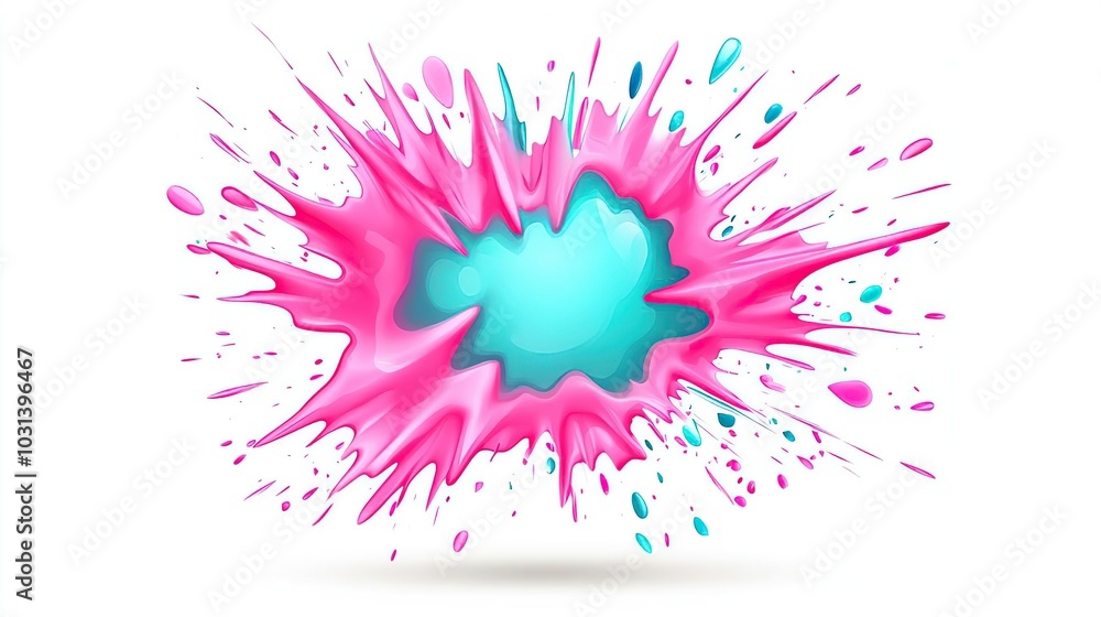 A vibrant splash of pink and blue paint, suggesting creativity and energy. A vibrant splash of pink and blue paint, suggesting creativity and energy.