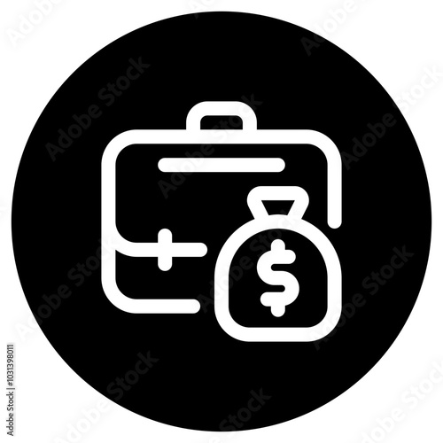 Editable salary, briefcase, profession, money, wage, paycheck evector icon. Business, work, job. Part of a big icon set family. Perfect for web and app interfaces, presentations, infographics, etc