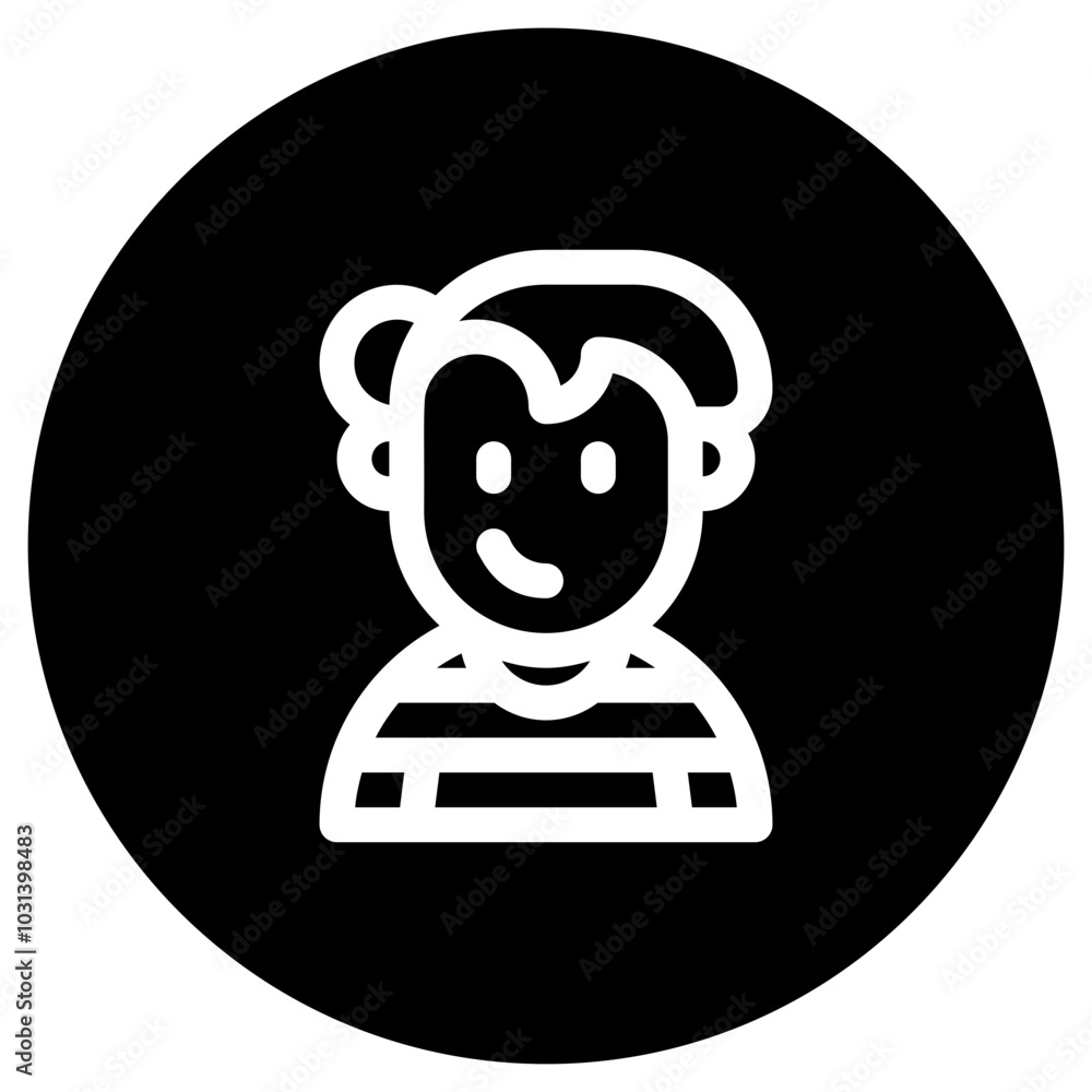 Naklejka premium Editable college student avatar vector icon. User, profile, identity, persona. Part of a big icon set family. Perfect for web and app interfaces, presentations, infographics, etc