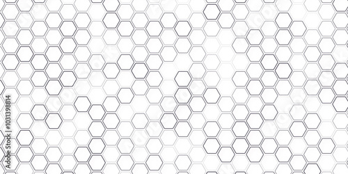 Hexagon seamless pattern. Honeycomb shape geometric background. Orange grid abstract ornament. 