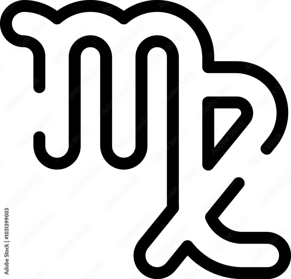 Rounded Stroke VIRGO Icon Rounded Stroke VIRGO Icon