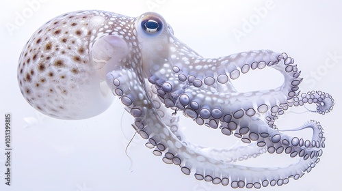 A Water Animal on White Background Image - a charming and engaging visual. The water animal on a pristine white background creates an appealing and interesting scene.