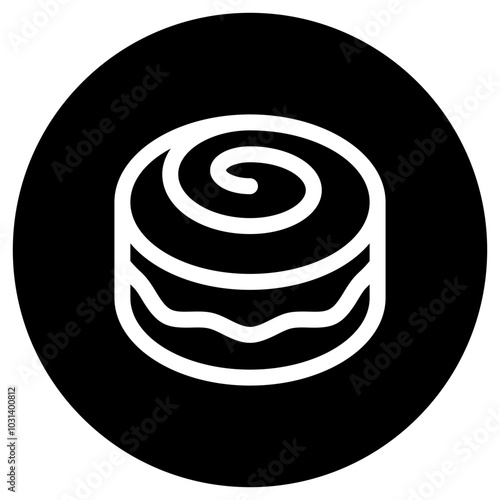 Editable swiss cinnamon roll vector icon. Bakery, cooking, food. Part of a big icon set family. Perfect for web and app interfaces, presentations, infographics, etc