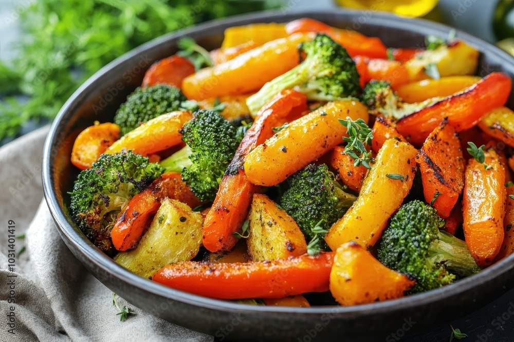 A colorful plate of stir-fried vegetables