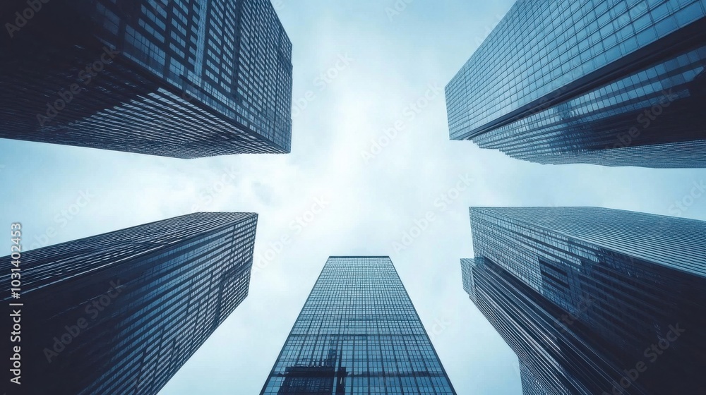 Fototapeta premium financial district skyline 