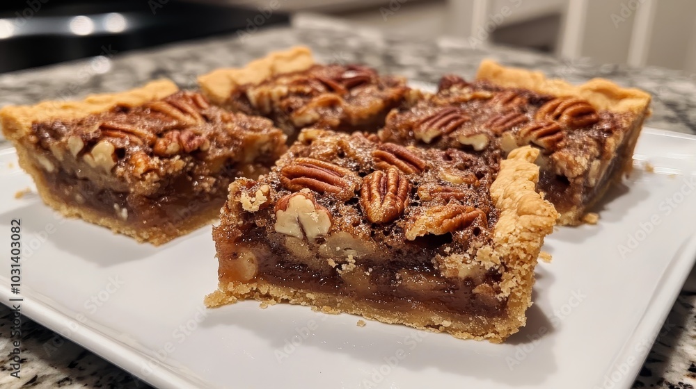 Delicious pecan pie bars with a flaky crust and a sweet, rich filling. Perfect for a holiday dessert or any special occasion. Delicious pecan pie bars with a flaky crust and a sweet, rich filling. Perfect for a holiday dessert or any special occasion.