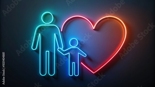 Father Line Icon Illustration for Family and Parenting Concepts in High Dynamic Range