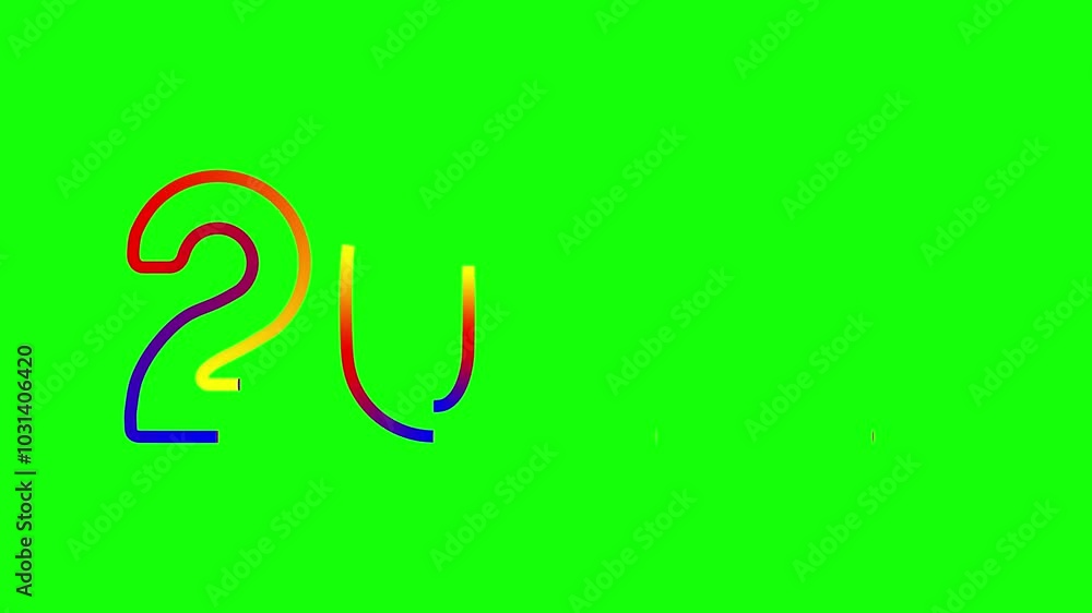 2025 new year on green background. 3D illustration 2025 new year on green background. 3D illustration