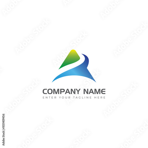 Letter A,T mountain logo for professional company