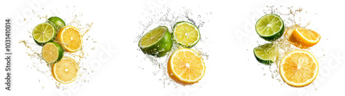Citrus slices isolated on transparent PNG background perfect for food or beverage designs