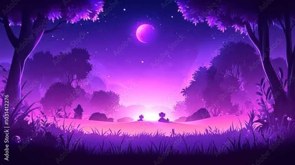 Enchanted Forest Night. Enchanted Forest Night.
