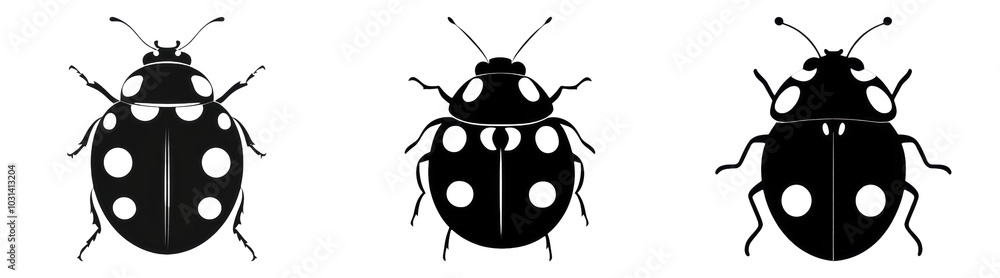 Ladybug icon isolated on transparent PNG background, perfect for nature-themed designs or children’s illustrations Ladybug icon isolated on transparent PNG background, perfect for nature-themed designs or children’s illustrations